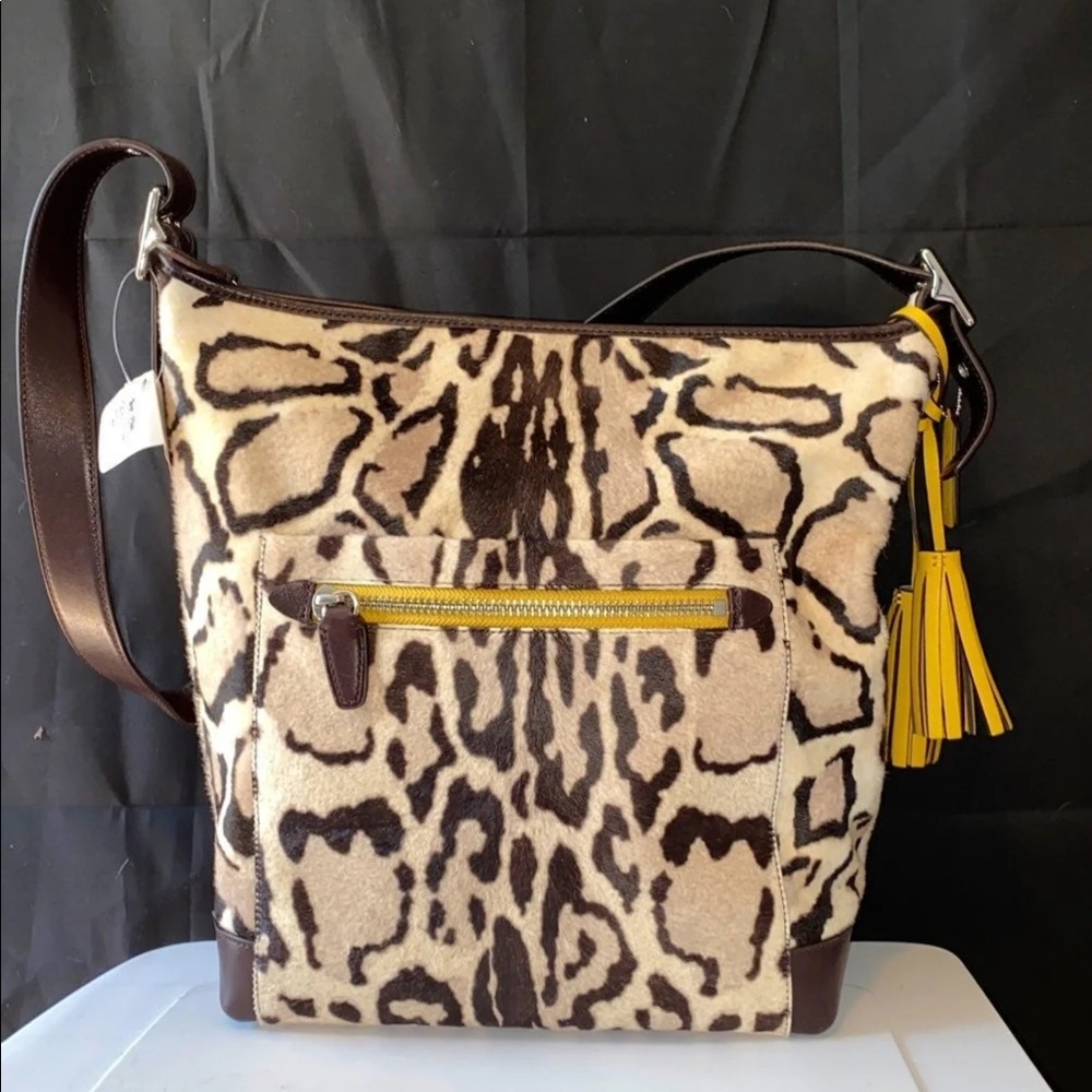 Coach Ocelot Calf Hair Purse